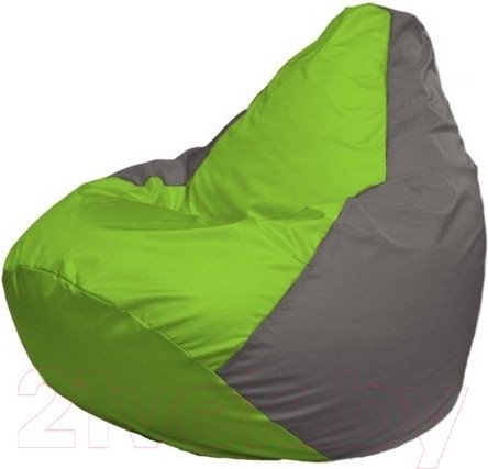 Изображение товара Бескаркасное кресло Flagman Груша Макси XXL Г2.1-160 (салатовый/серый)