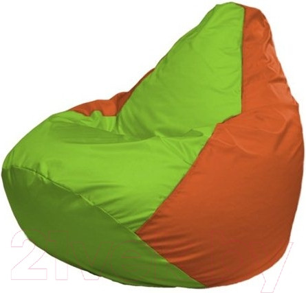Изображение товара Бескаркасное кресло Flagman Груша Макси XXL Г2.1-163 (салатовый, оранжевый)