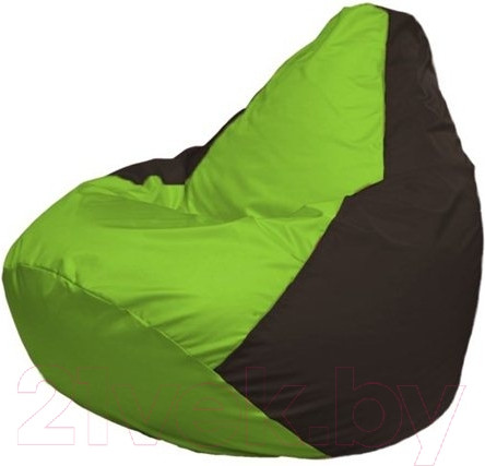 Изображение товара Бескаркасное кресло Flagman Груша Макси XXL Г2.1-165 (салатовый/коричневый)