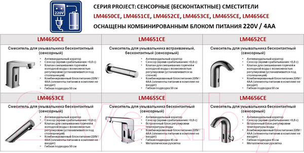 Изображение товара Смеситель LEMARK Project LM4650CE
