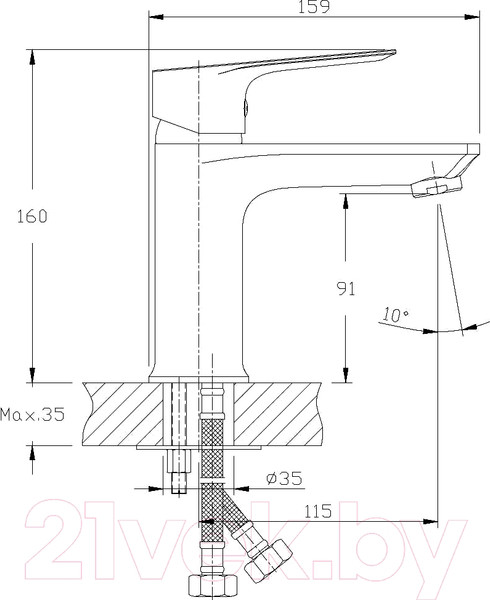 Изображение товара Смеситель Rossinka Silvermix RS27-11