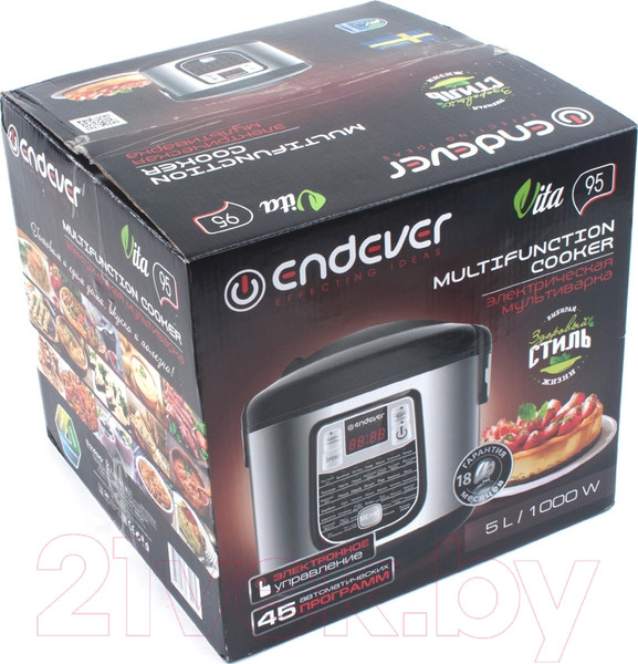 Изображение товара Мультиварка Endever Vita-95 (черный/сталь)