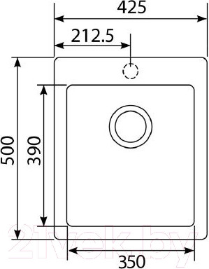 Изображение товара Мойка кухонная Zigmund & Shtain Platz 425 (темная скала)