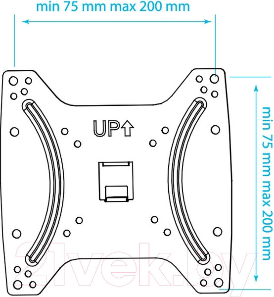 Изображение товара Кронштейн для телевизора Kromax Optima-200 (черный)
