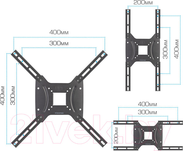 Изображение товара Кронштейн для телевизора Kromax Optima-404 (черный)