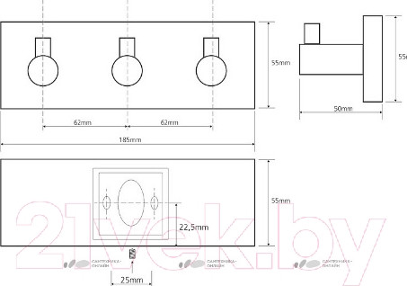 Изображение товара Крючок для ванной Bemeta Beta 132405232