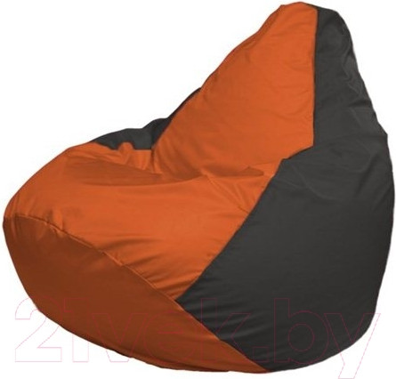 Изображение товара Бескаркасное кресло Flagman Груша Мини L Г0.1-210 (оранжевый/темно-серый)