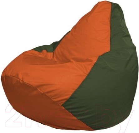 Изображение товара Бескаркасное кресло Flagman Груша Мини L Г0.1-211 (оранжевый/темно-оливковый)