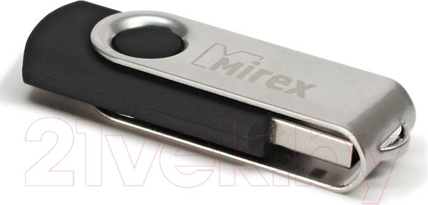 Изображение товара USB flash накопитель Mirex Swivel Rubber Black 16GB (13600-FMURUS16)