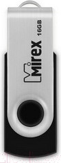 Изображение товара USB flash накопитель Mirex Swivel Rubber Black 16GB (13600-FMURUS16)