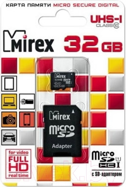 Изображение товара Карта памяти Mirex microSDHC 32GB class 10 (13613-ADSUHS32)