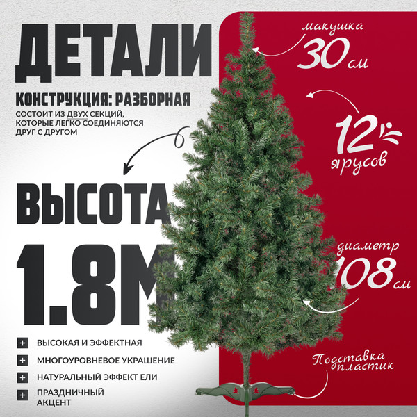 Изображение товара Ель искусственная Maxy Poland Неоклассик (1.8м)