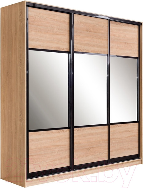 Изображение товара Шкаф-купе Евва 24 SSG.01 / АЭП ШК.3 01 (сонома/венге глянец)