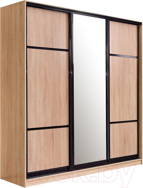 Изображение товара Шкаф-купе Евва 24 SSG.02 / АЭП ШК.3 01 (сонома/венге глянец)