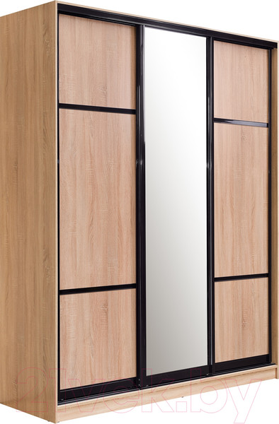 Изображение товара Шкаф-купе Евва 18 SSG.02 / АЭП ШК.3 03 (сонома/венге глянец)