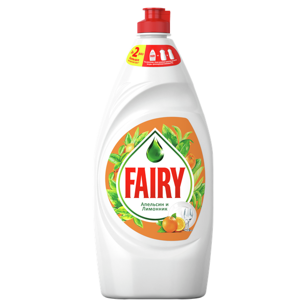 Изображение товара Средство для мытья посуды Fairy Апельсин и лимонник (900мл)