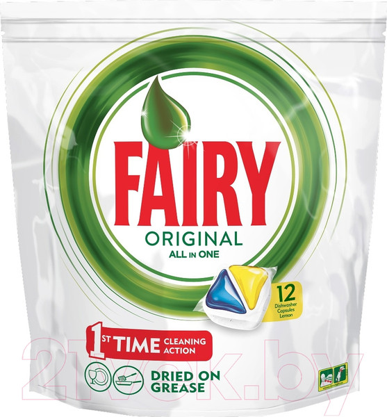 Изображение товара Капсулы для посудомоечных машин Fairy All in One Лимон (12шт)