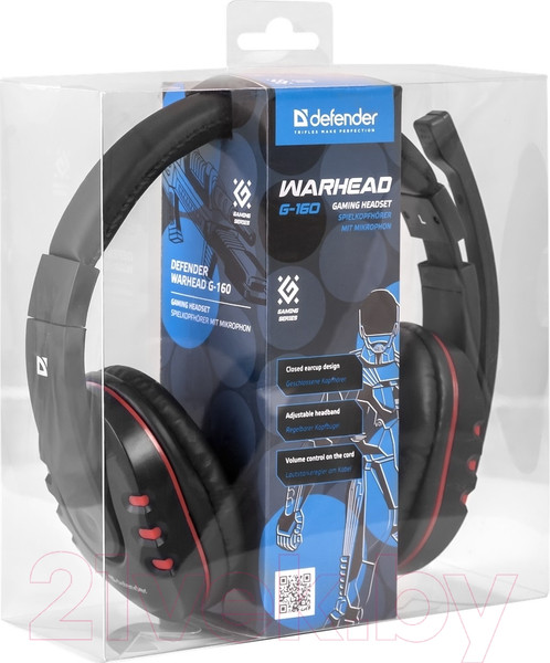 Изображение товара Наушники-гарнитура Defender Warhead G-160 / 64113 (черный )