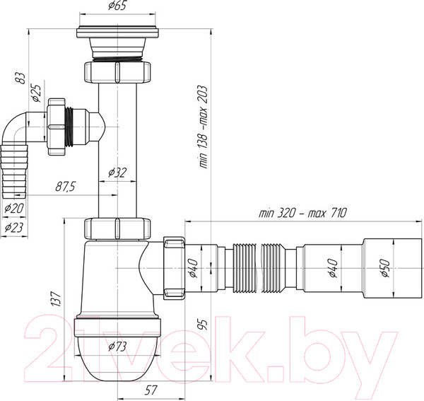 Изображение товара Сифон Ани Пласт Ани Грот C1315