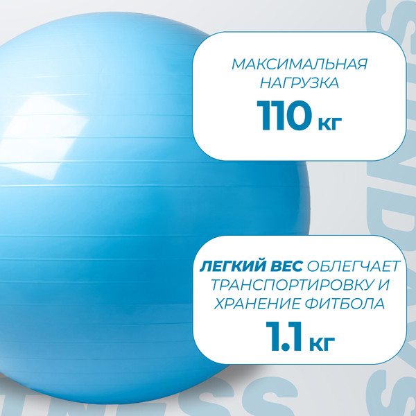 Изображение товара Фитбол гладкий Sundays Fitness IR97402-75 (голубой)