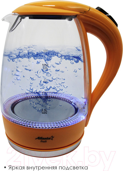 Изображение товара Электрочайник Atlanta ATH-2461 (оранжевый)