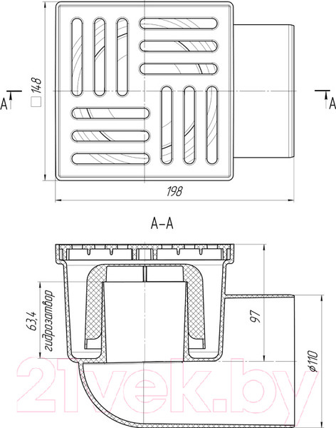 Изображение товара Трап для душа Ани Пласт TA1110