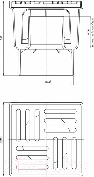 Изображение товара Трап для душа Ани Пласт TA1212