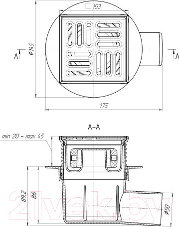 Изображение товара Трап для душа Ани Пласт TQ5602