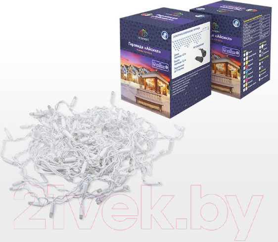 Изображение товара Светодиодная гирлянда Neon-Night Айсикл 255-137 (4.8x0.6м, белый)