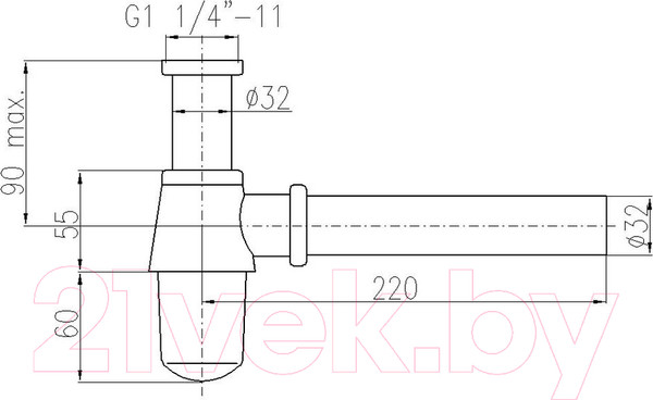Изображение товара Сифон Slezak RAV MD0545SM