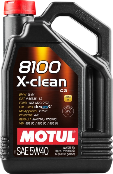 Изображение товара Моторное масло Motul 8100 X-clean 5W40 / 102051 (5л)