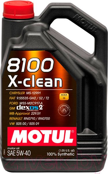 Изображение товара Моторное масло Motul 8100 X-clean 5W40 / 102051 (5л)