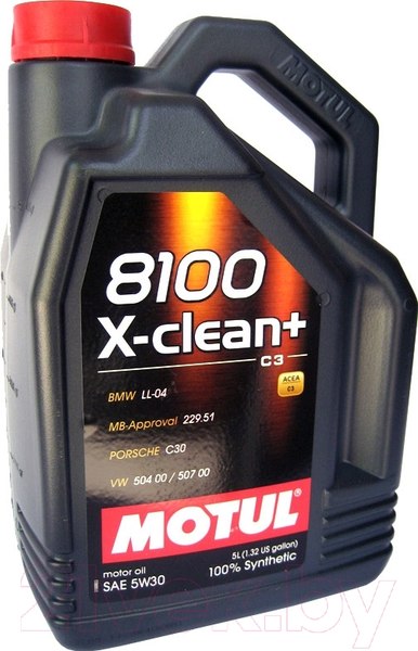 Изображение товара Моторное масло Motul 8100 X-clean+ 5W30 / 106377 (5л)