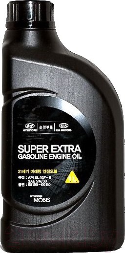 Изображение товара Моторное масло Hyundai/KIA Super Extra Gasoline 5W30 / 0510000110 (1л)