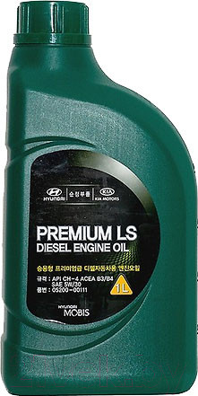Изображение товара Моторное масло Hyundai/KIA Premium LS Diesel CH-4 5W30 / 05200-00111 (1л)