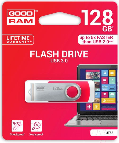 Изображение товара USB flash накопитель Goodram UTS3 128GB (UTS3-1280R0R11)