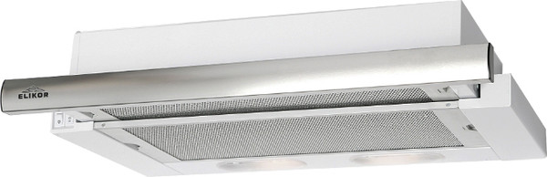 Изображение товара Вытяжка телескопическая Elikor Интегра 50П-400-В2Л (белый/нержавеющая сталь)