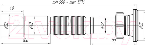 Изображение товара Сифон Ани Пласт G216