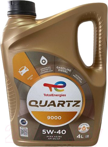 Изображение товара Моторное масло Total Quartz 9000 5W40 148597/213674 (4л)