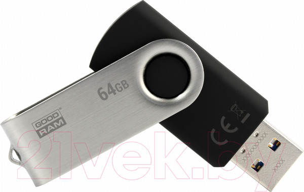 Изображение товара USB flash накопитель Goodram UTS3 64GB (UTS3-0640K0R11) (черный)