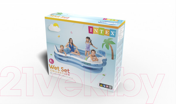 Изображение товара Надувной бассейн Intex Swim Center / 56475 (229x229x66)