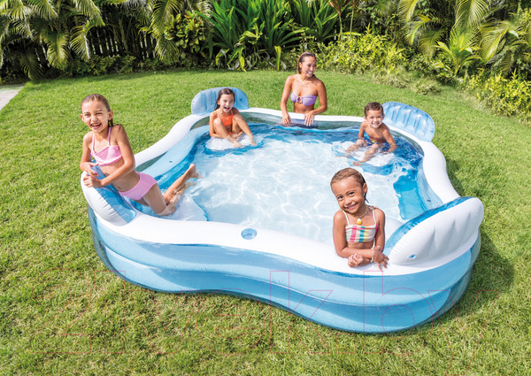 Изображение товара Надувной бассейн Intex Swim Center / 56475 (229x229x66)