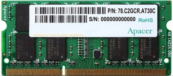 Изображение товара Оперативная память DDR3 Apacer AS08GFA60CATBGJ