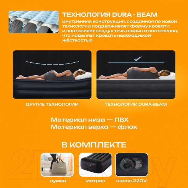 Изображение товара Надувная кровать Intex Pillow Rest Raised Bed 64122