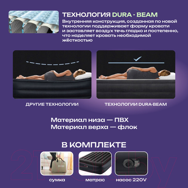 Изображение товара Надувная кровать Intex Pillow Rest Raised Bed 64124