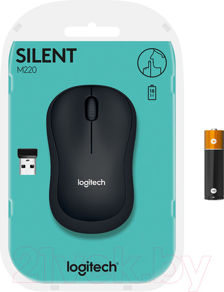 Изображение товара Мышь Logitech M220 (темно-серый)