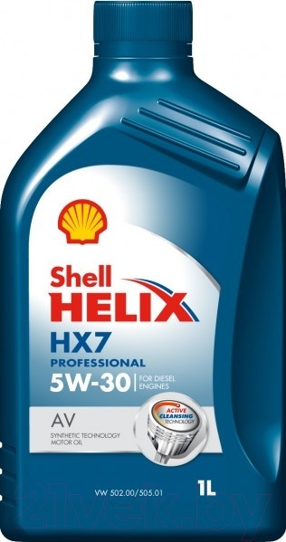 Изображение товара Моторное масло Shell Helix HX7 5W30 Professional AV (1л)
