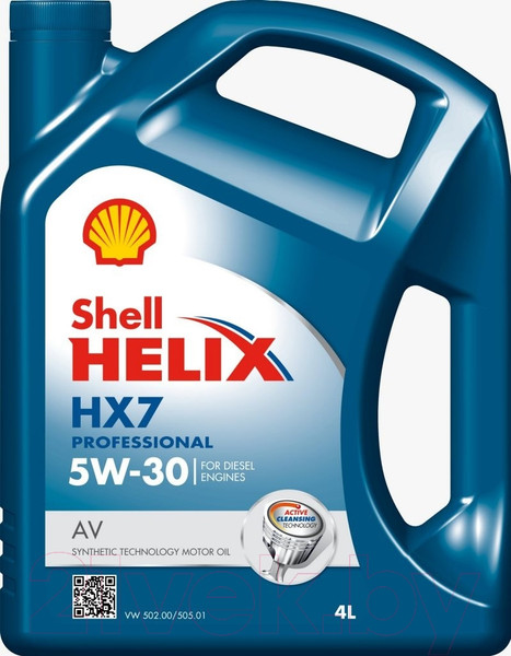 Изображение товара Моторное масло Shell Helix HX7 5W30 Professional AV (4л)