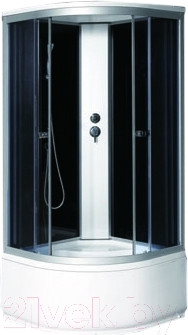 Изображение товара Душевая кабина Coliseum Simple T-90 (черный/тонированное стекло)