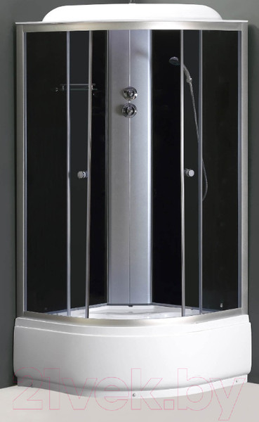 Изображение товара Душевая кабина Coliseum Simple T-100 (черный/тонированное стекло)